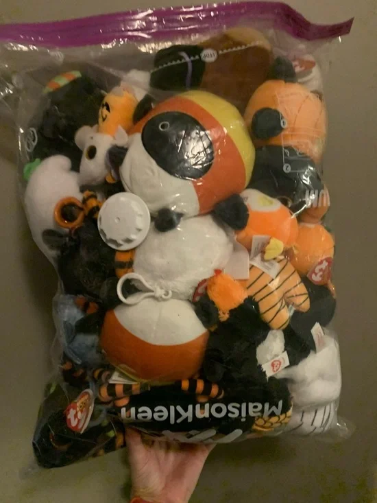 Squishmallows Plush Lot - Orange, Black, White, Yellow, Purple Accents - Picture 1 of 2